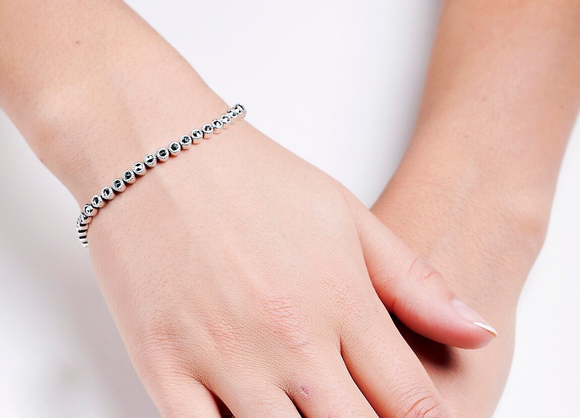 Srebrna bransoleta BDM3236 - Markazyty